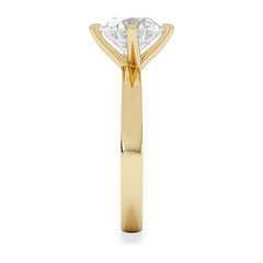 Origin Twist 2.00ct Round Cut Lab Diamond Solitaire Engagement Ring in 18K Yellow Gold