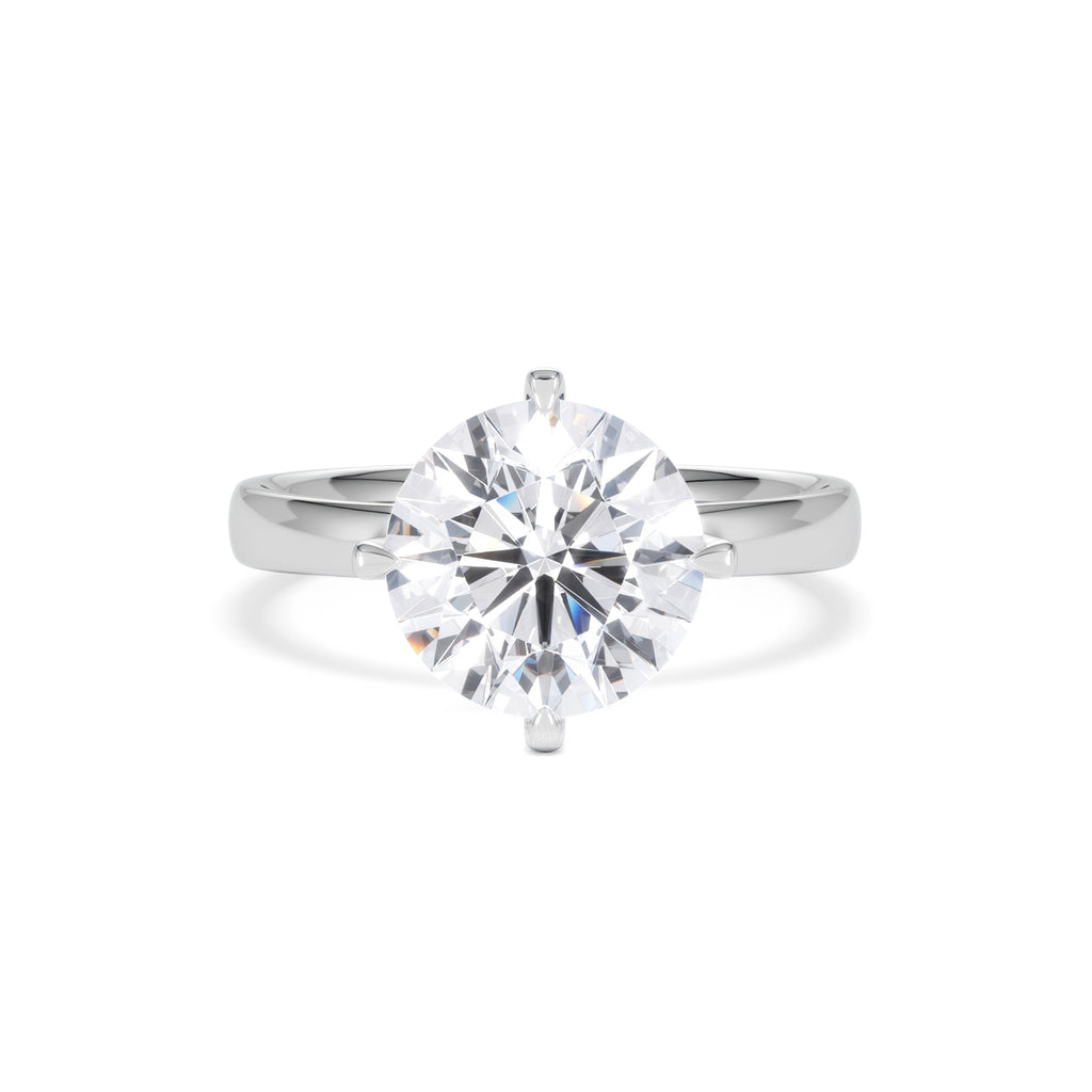 Origin Twist 3.00ct Round Cut Lab Diamond Solitaire Engagement Ring in Platinum