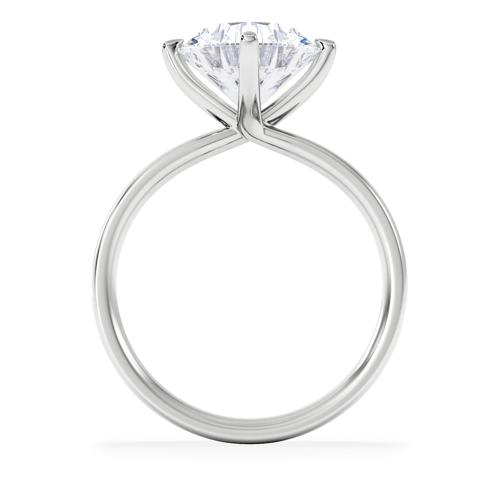 Origin Twist 3.00ct Round Cut Lab Diamond Solitaire Engagement Ring in Platinum