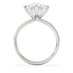Origin Twist 3.00ct Round Cut Lab Diamond Solitaire Engagement Ring in Platinum