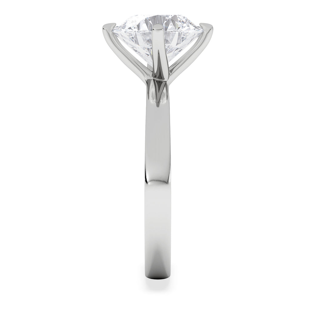 Origin Twist 3.00ct Round Cut Lab Diamond Solitaire Engagement Ring in Platinum