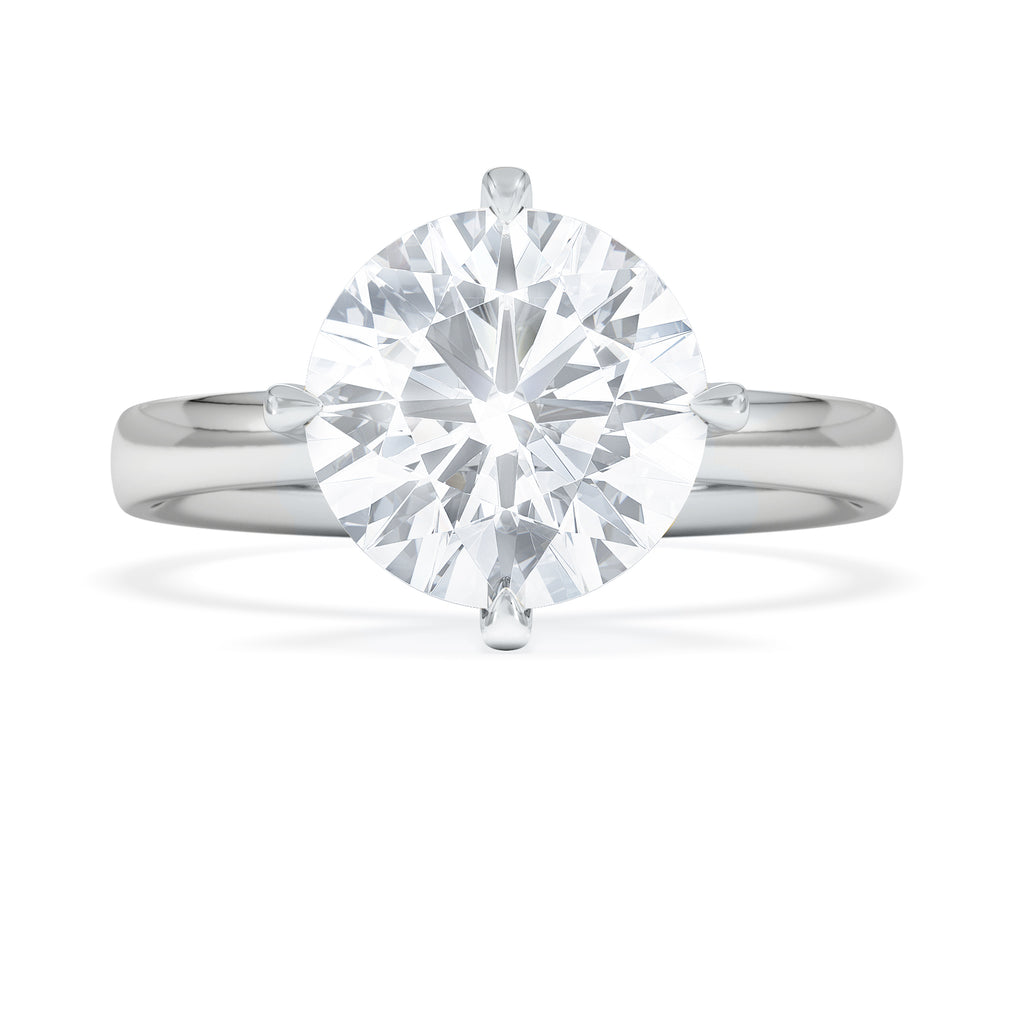 Origin Twist 3.00ct Round Cut Lab Diamond Solitaire Engagement Ring in Platinum