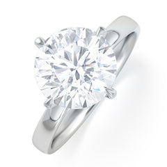 Origin Twist 3.00ct Round Cut Lab Diamond Solitaire Engagement Ring in Platinum