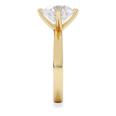 Origin Twist 3.00ct Round Cut Lab Diamond Solitaire Engagement Ring in 18K Yellow Gold