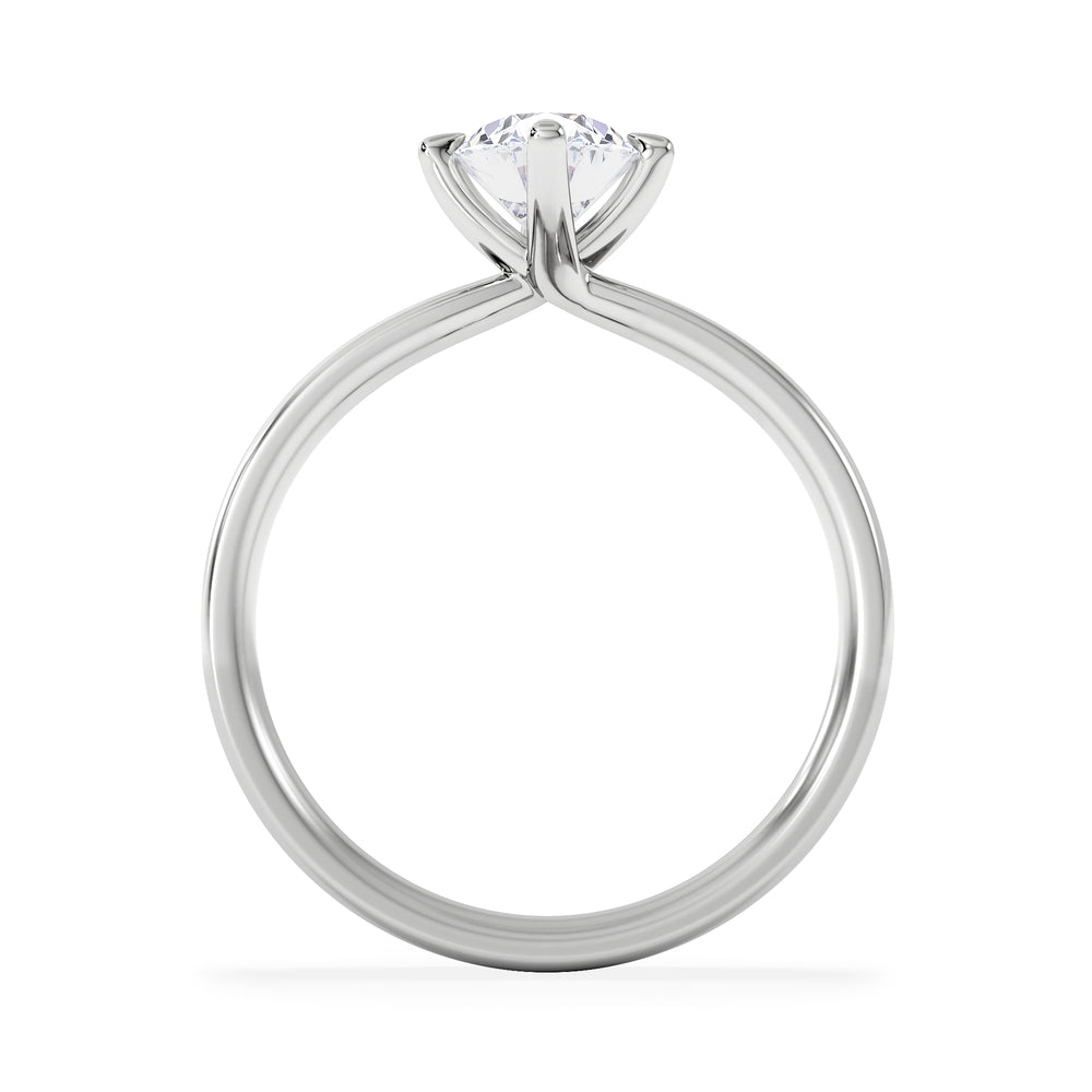 Origin Twist 1.00ct Oval Cut Lab Diamond Solitaire Engagement Ring in Platinum
