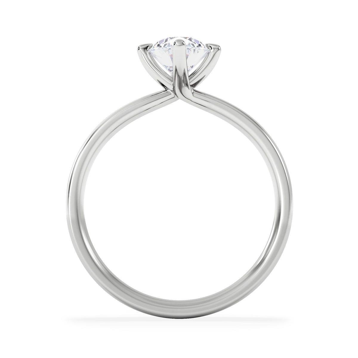 Origin Twist 1.00ct Oval Cut Lab Diamond Solitaire Engagement Ring in Platinum