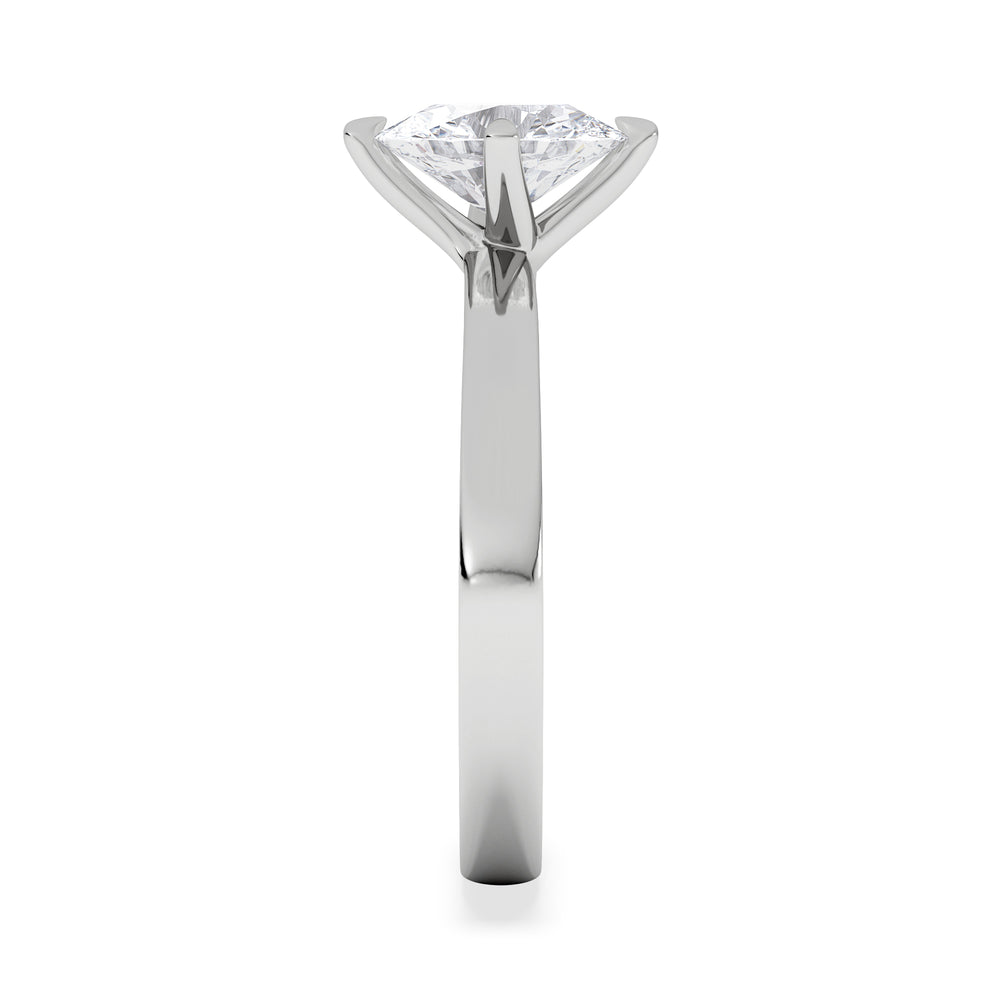 Origin Twist 1.00ct Oval Cut Lab Diamond Solitaire Engagement Ring in Platinum