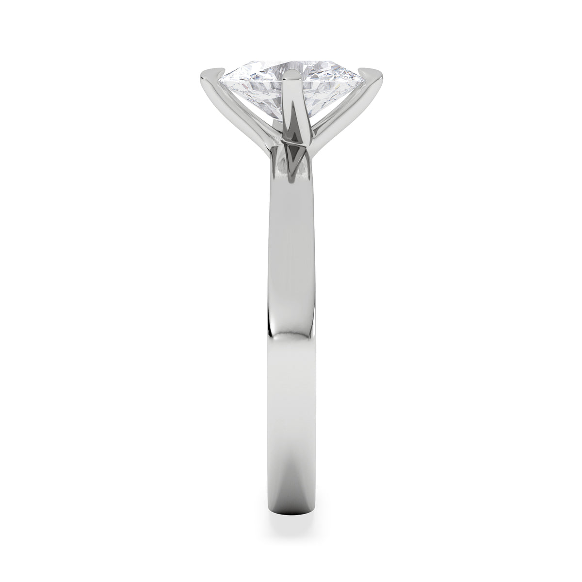 Origin Twist 1.00ct Oval Cut Lab Diamond Solitaire Engagement Ring in Platinum