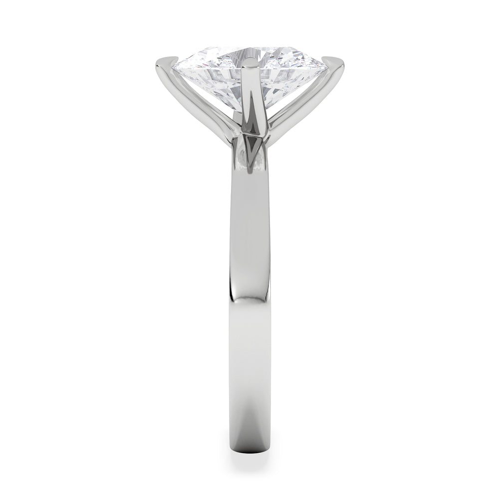 Origin Twist 2.00ct Oval Cut Lab Diamond Solitaire Engagement Ring in 18K White Gold