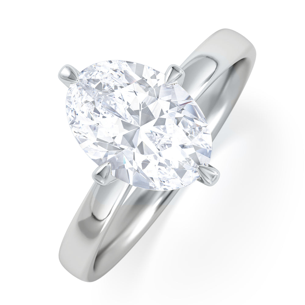 Origin Twist 2.00ct Oval Cut Lab Diamond Solitaire Engagement Ring in Platinum