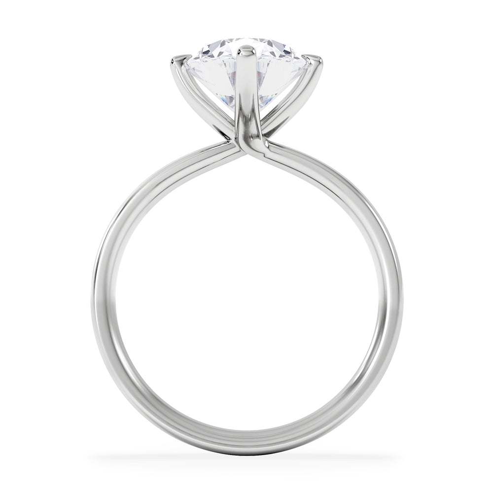 Origin Twist 3.00ct Oval Cut Lab Diamond Solitaire Engagement Ring in Platinum