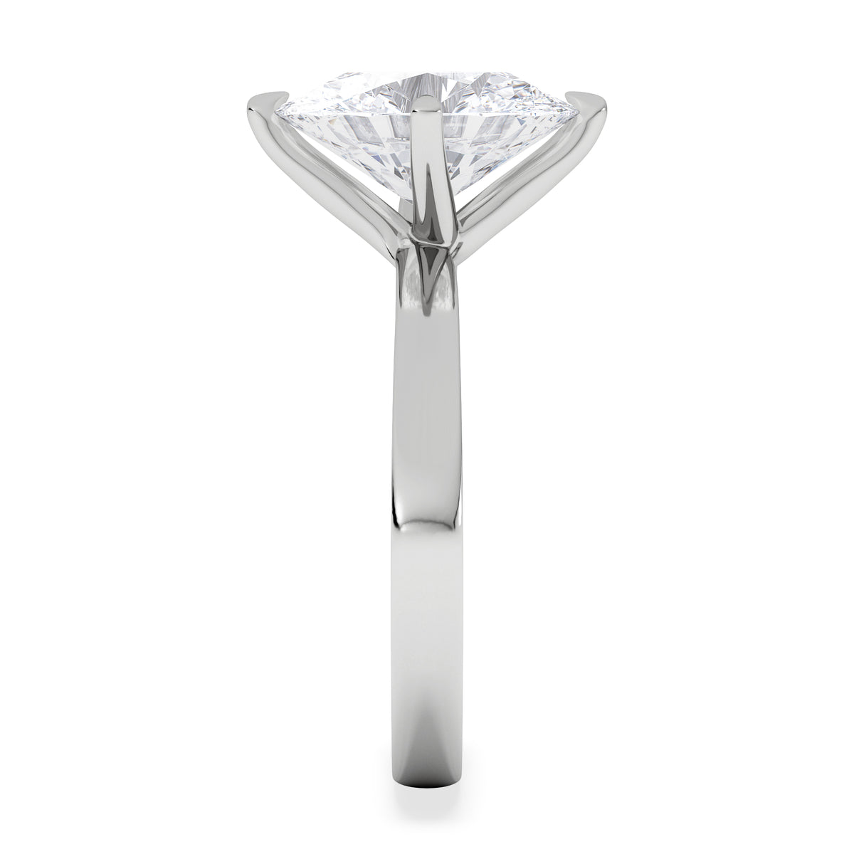 Origin Twist 3.00ct Oval Cut Lab Diamond Solitaire Engagement Ring in Platinum