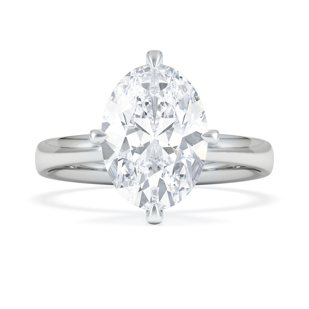 Origin Twist 3.00ct Oval Cut Lab Diamond Solitaire Engagement Ring in Platinum