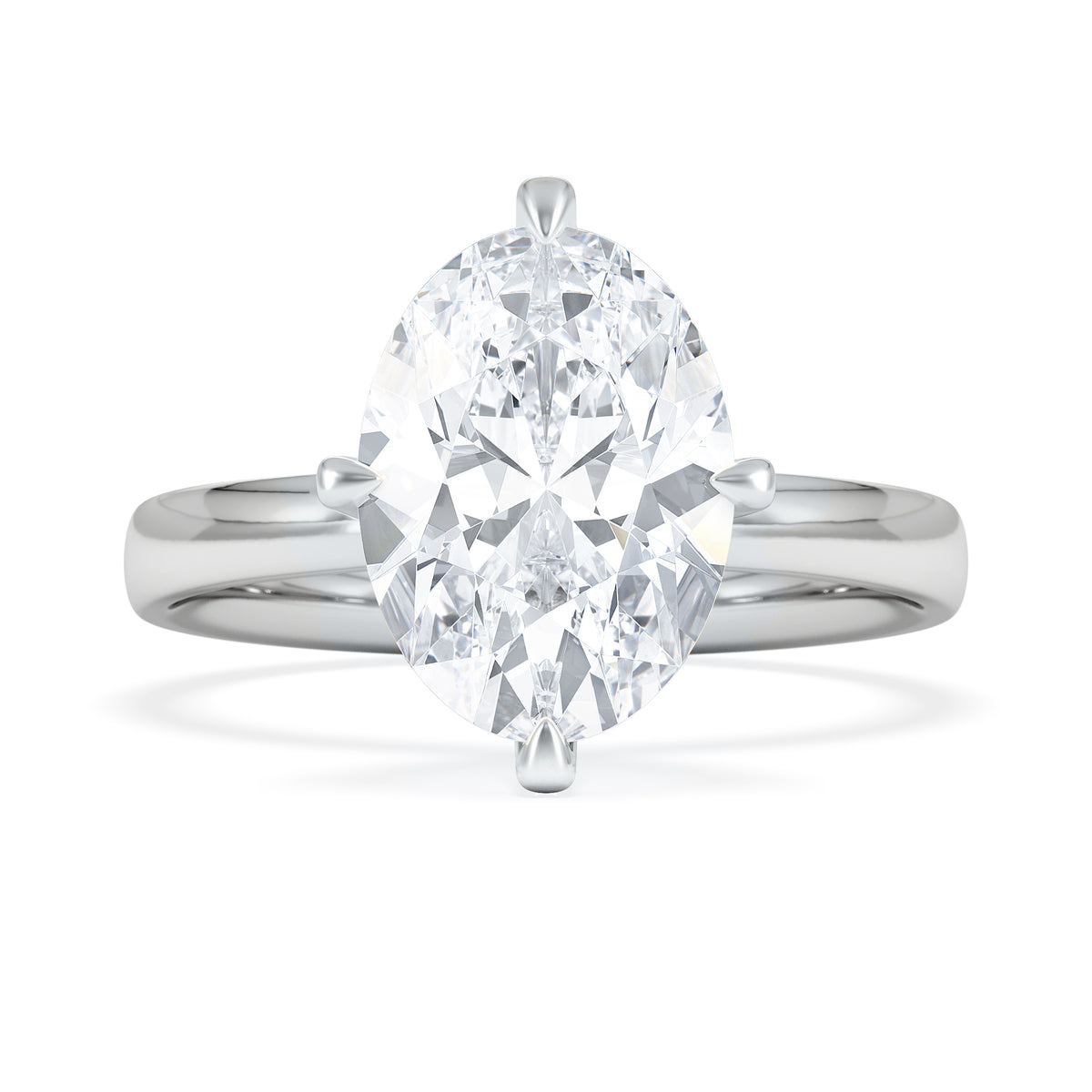 Origin Twist 3.00ct Oval Cut Lab Diamond Solitaire Engagement Ring in Platinum