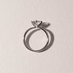 Origin Twist 2.00ct Oval Cut Lab Diamond Solitaire Engagement Ring with Side Stones in 18K White Gold