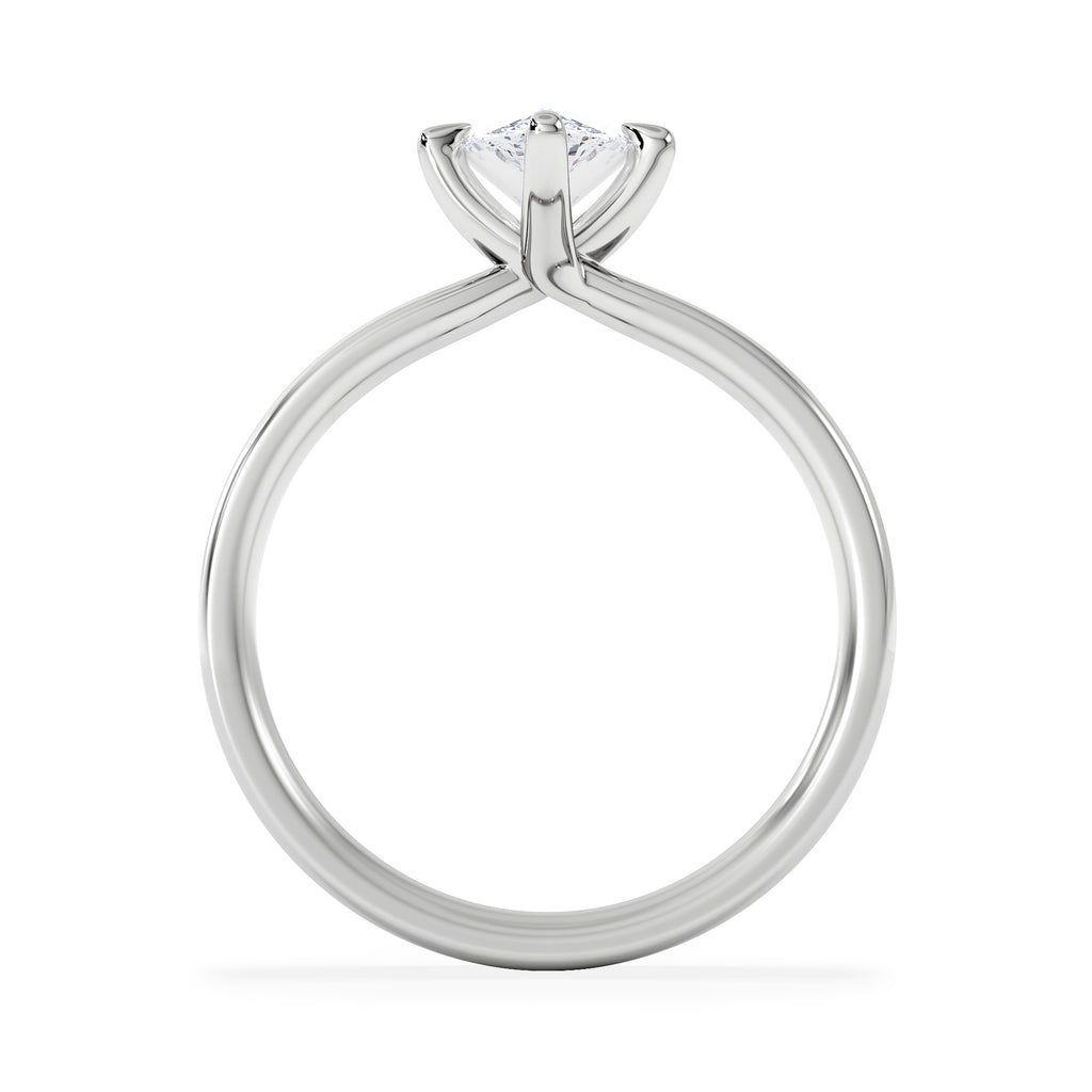 Origin Twist 1.00ct Pear Cut Lab Diamond Solitaire Engagement Ring in Platinum