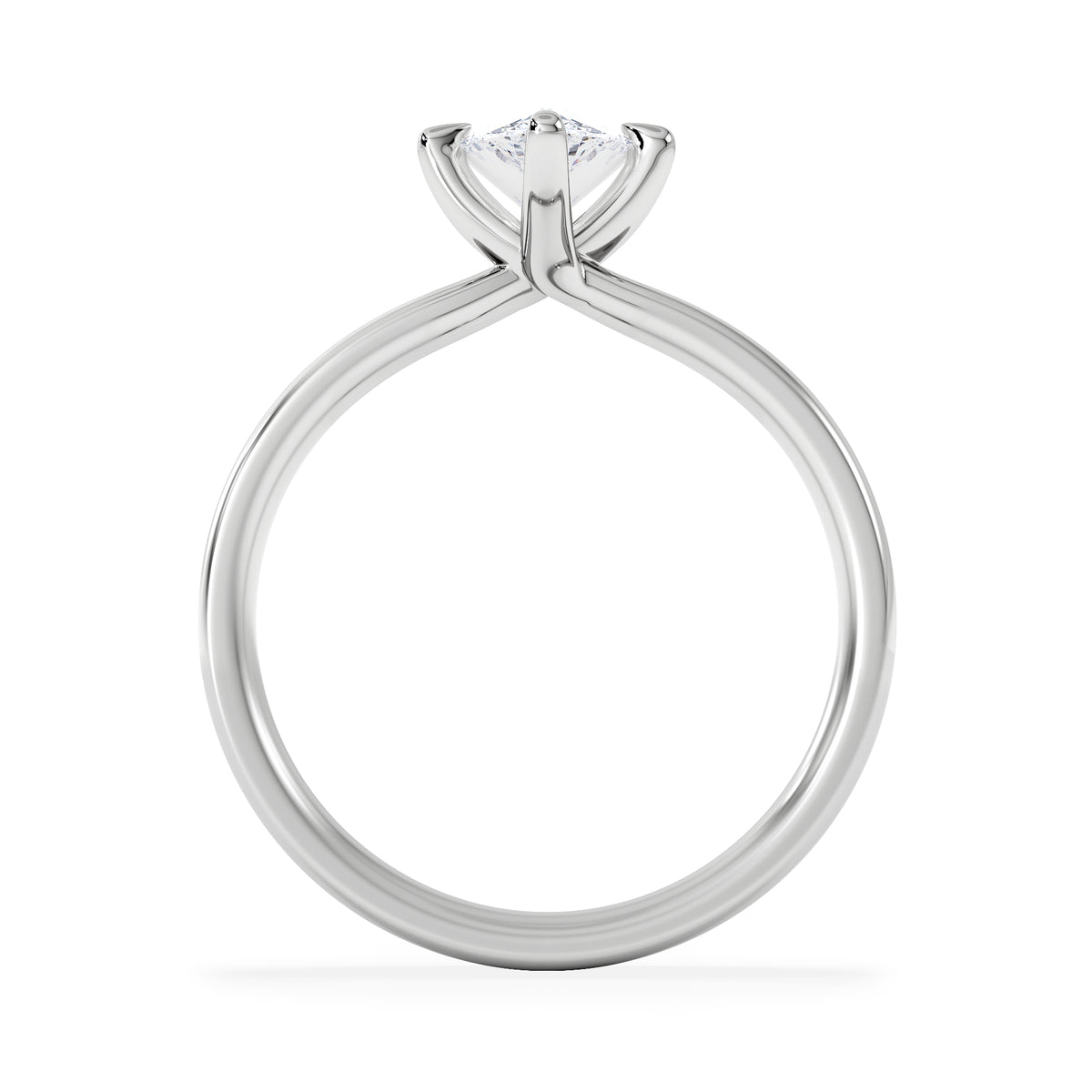 Origin Twist 1.00ct Pear Cut Lab Diamond Solitaire Engagement Ring in Platinum