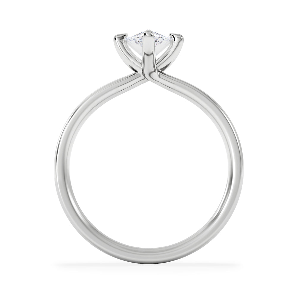 Origin Twist 1.00ct Pear Cut Lab Diamond Solitaire Engagement Ring in 18K White Gold