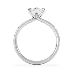 Origin Twist 1.00ct Pear Cut Lab Diamond Solitaire Engagement Ring in 18K White Gold