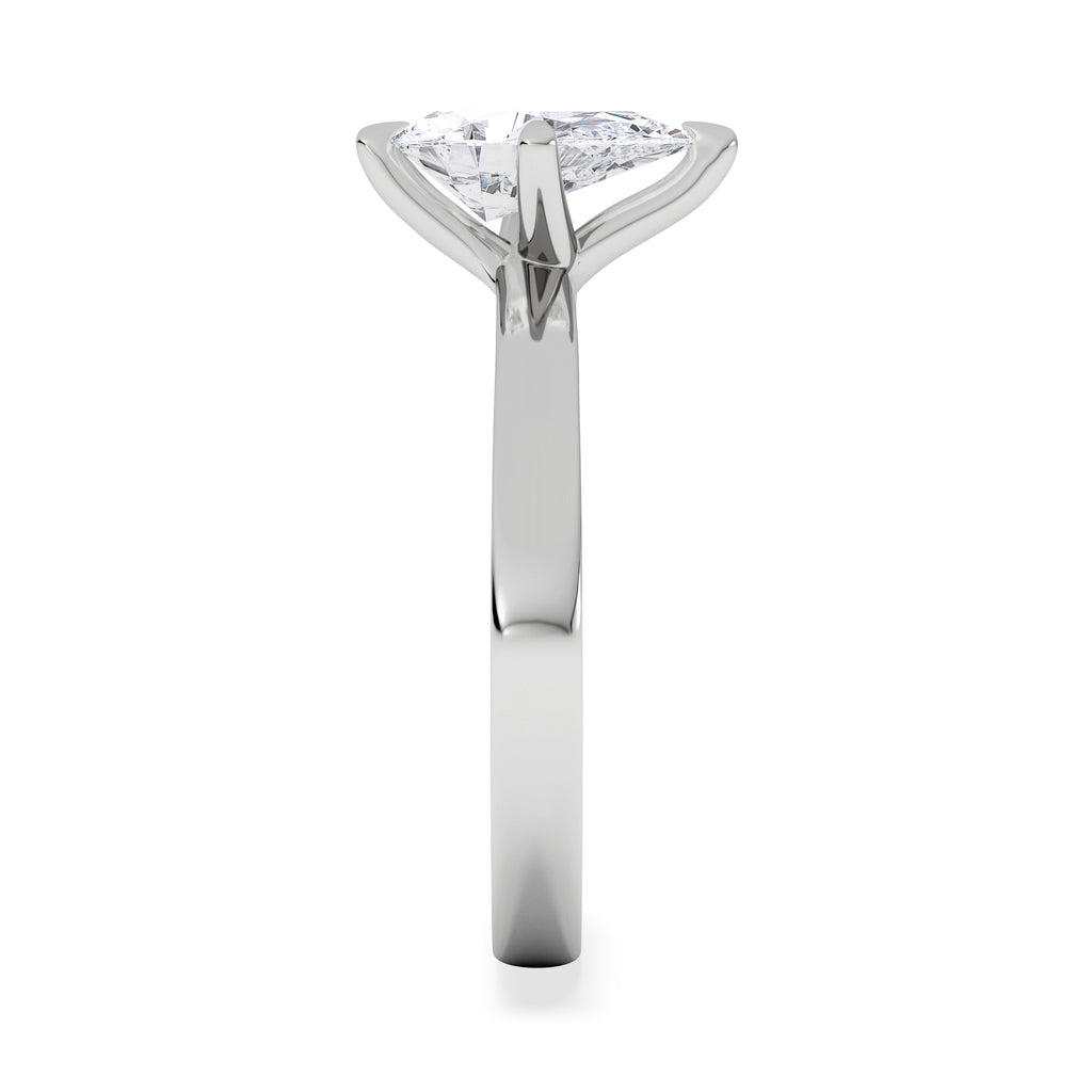 Origin Twist 1.00ct Pear Cut Lab Diamond Solitaire Engagement Ring in Platinum
