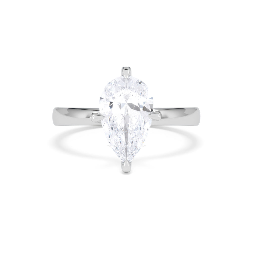 Origin Twist 2.00ct Pear Cut Lab Diamond Solitaire Engagement Ring in Platinum