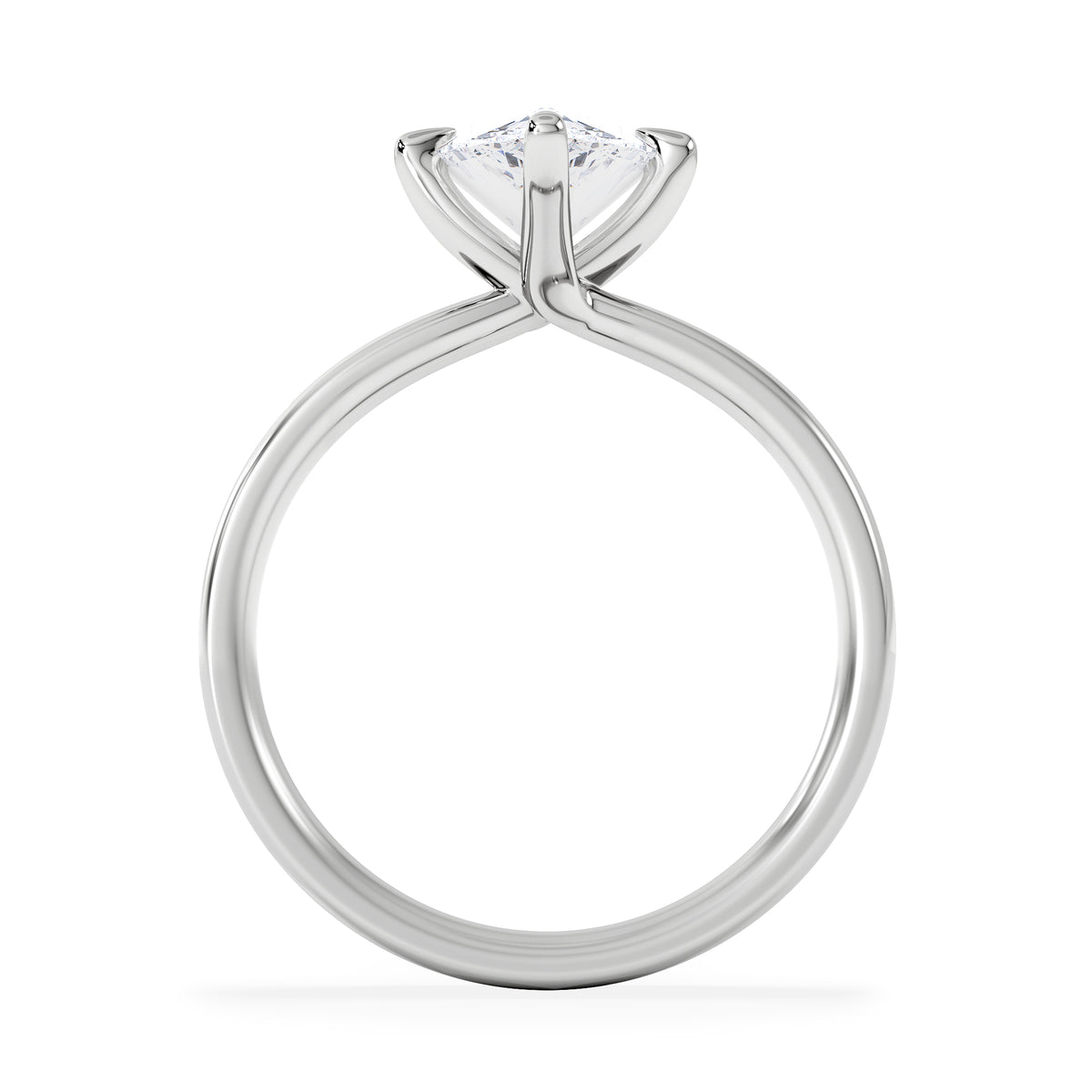Origin Twist 2.00ct Pear Cut Lab Diamond Solitaire Engagement Ring in 18K White Gold