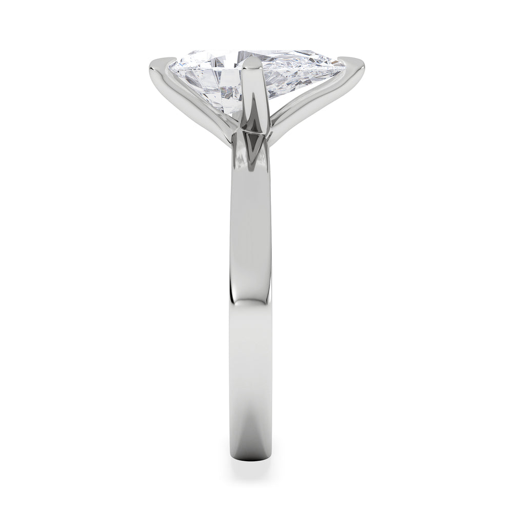 Origin Twist 2.00ct Pear Cut Lab Diamond Solitaire Engagement Ring in Platinum