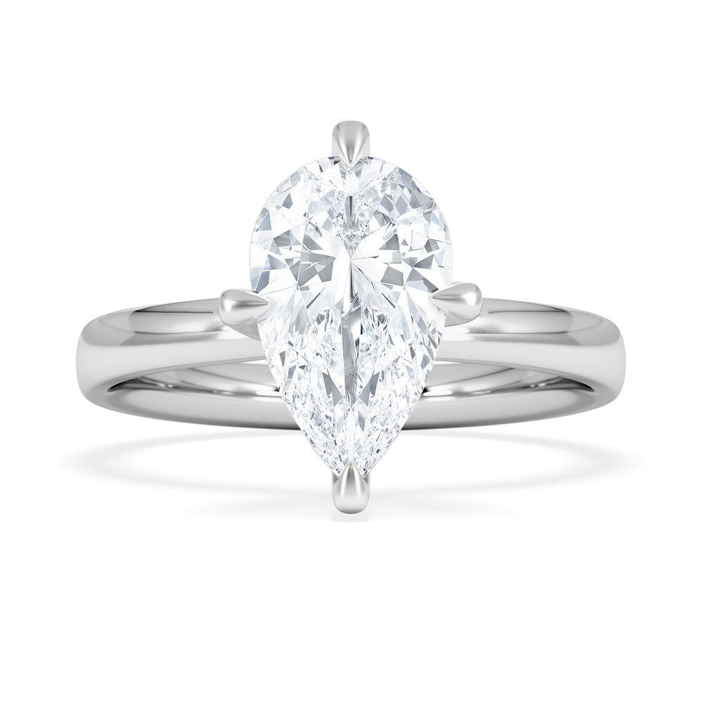 Origin Twist 2.00ct Pear Cut Lab Diamond Solitaire Engagement Ring in Platinum
