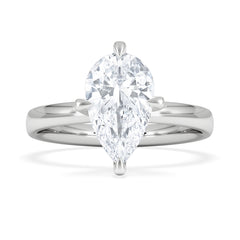 Origin Twist 2.00ct Pear Cut Lab Diamond Solitaire Engagement Ring in Platinum