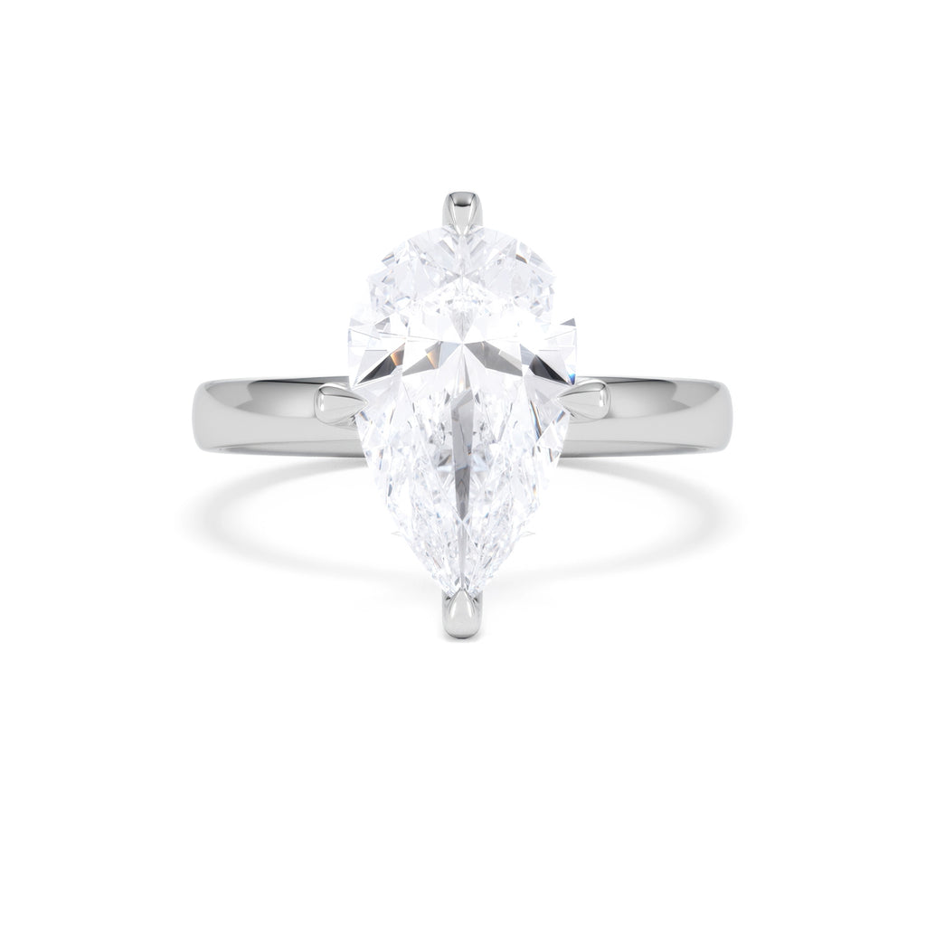 Origin Twist 3.00ct Pear Cut Lab Diamond Solitaire Engagement Ring in Platinum