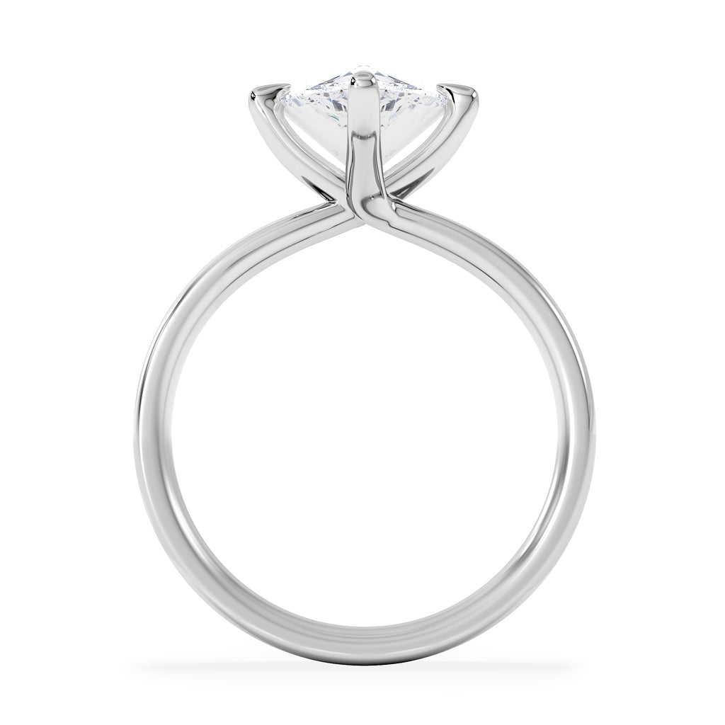 Origin Twist 3.00ct Pear Cut Lab Diamond Solitaire Engagement Ring in Platinum
