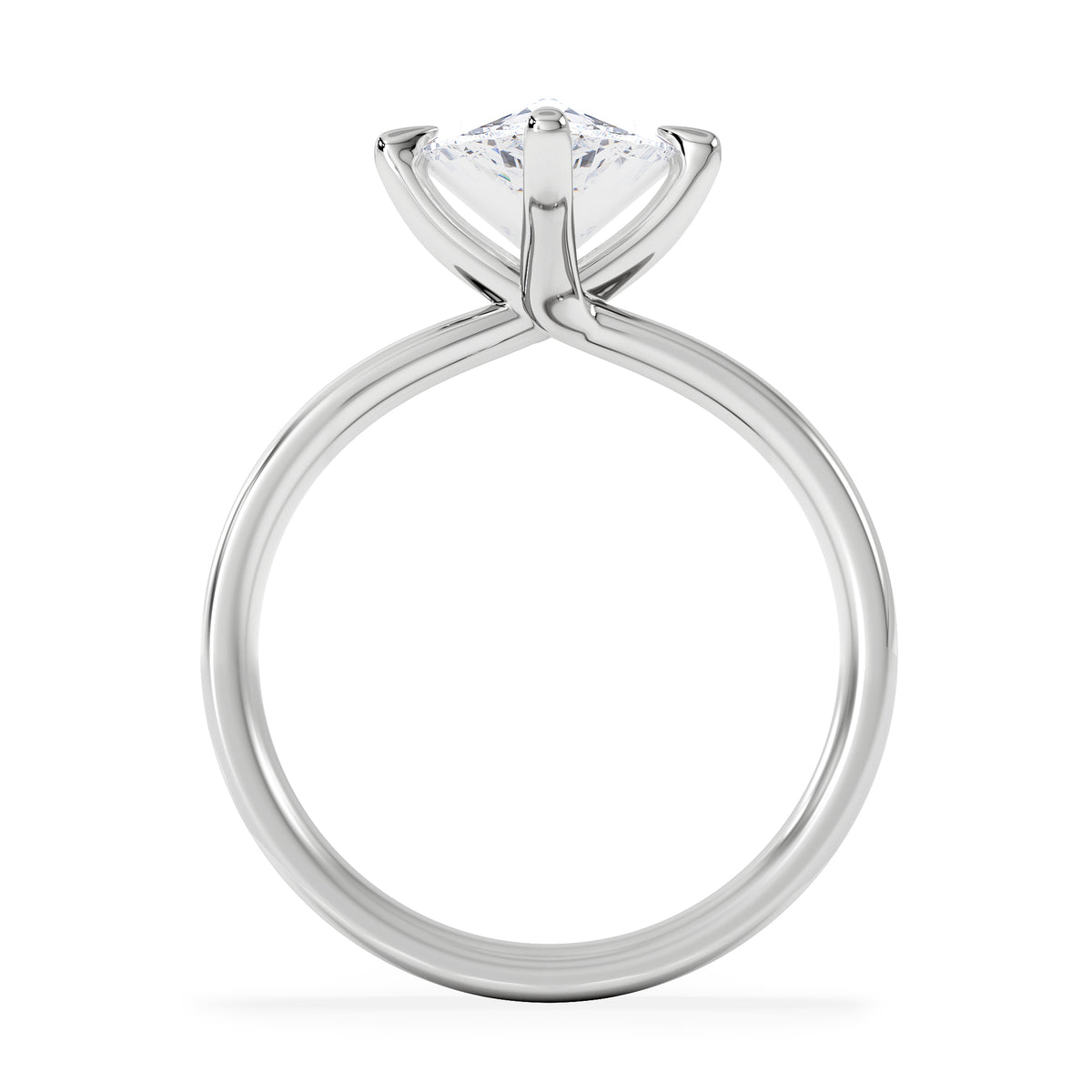 Origin Twist 3.00ct Pear Cut Lab Diamond Solitaire Engagement Ring in 18K White Gold