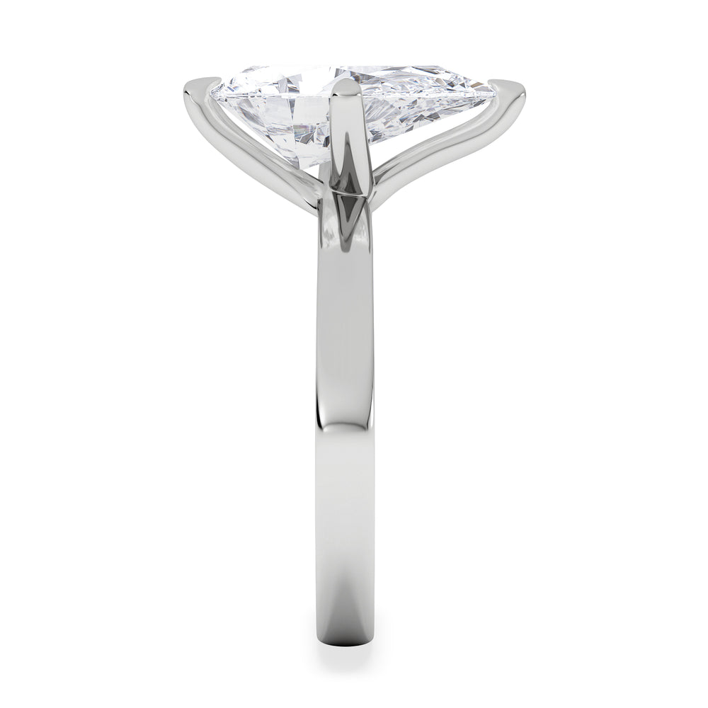Origin Twist 3.00ct Pear Cut Lab Diamond Solitaire Engagement Ring in Platinum