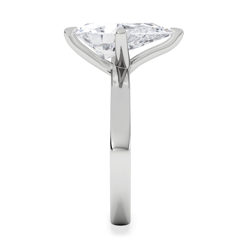 Origin Twist 3.00ct Pear Cut Lab Diamond Solitaire Engagement Ring in 18K White Gold