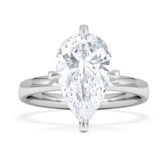 Origin Twist 3.00ct Pear Cut Lab Diamond Solitaire Engagement Ring in 18K White Gold