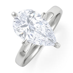 Origin Twist 3.00ct Pear Cut Lab Diamond Solitaire Engagement Ring in Platinum