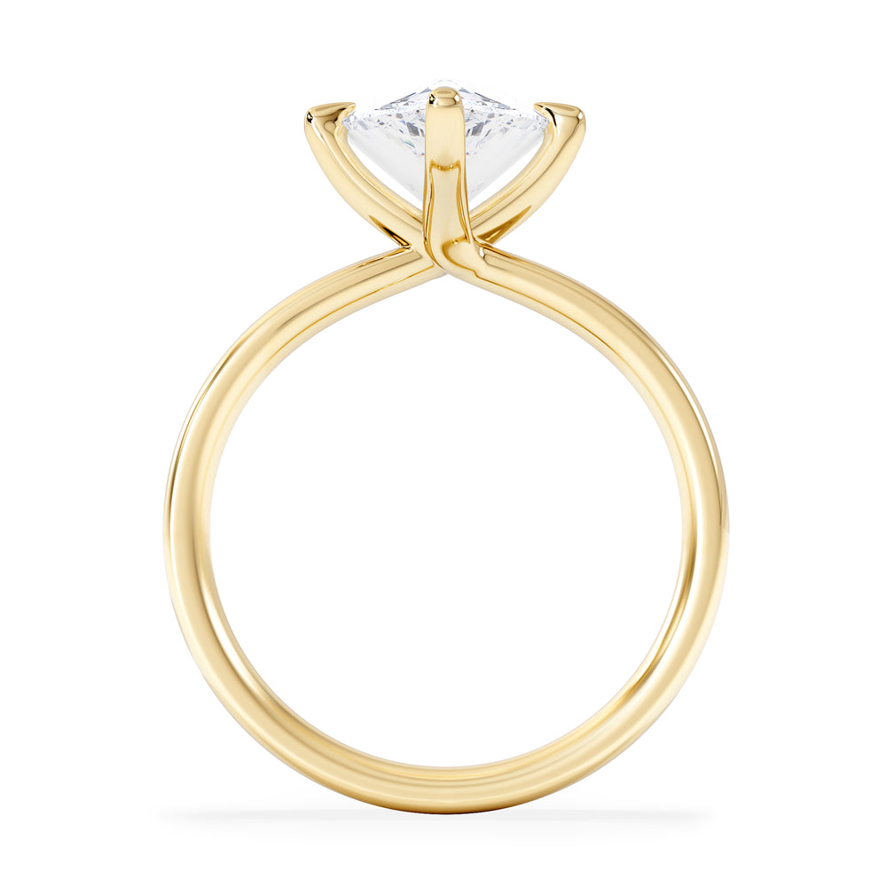 Origin Twist 3.00ct Pear Cut Lab Diamond Solitaire Engagement Ring in 18K Yellow Gold