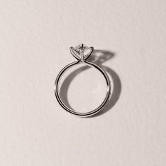 Origin Twist 2.00ct Pear Cut Lab Diamond Solitaire Engagement Ring with Side Stones in 18K White Gold