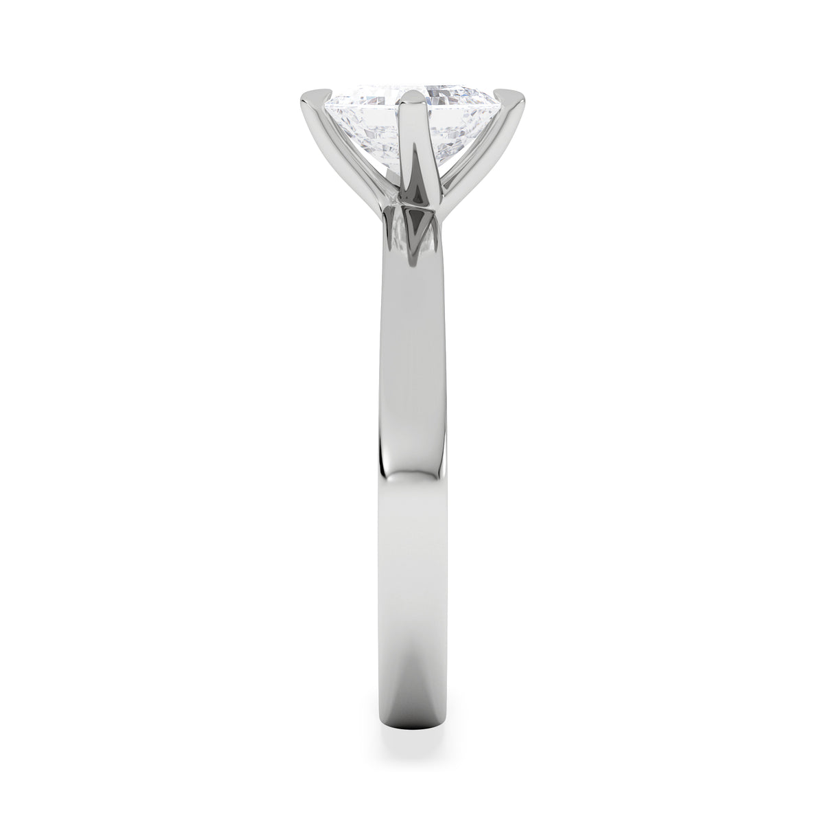 Origin Twist 1.00ct Asscher Cut Lab Diamond Solitaire Engagement Ring in Platinum