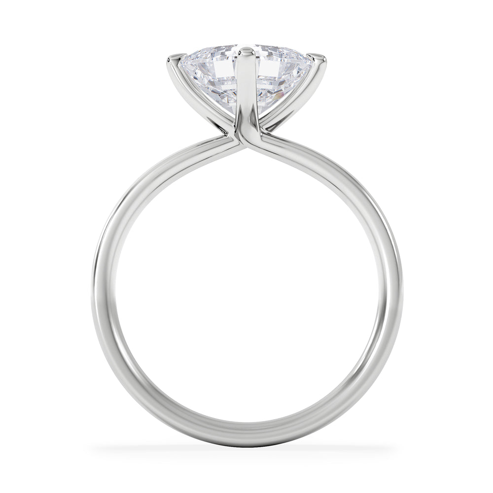Origin Twist 2.00ct Asscher Cut Lab Diamond Solitaire Engagement Ring in Platinum