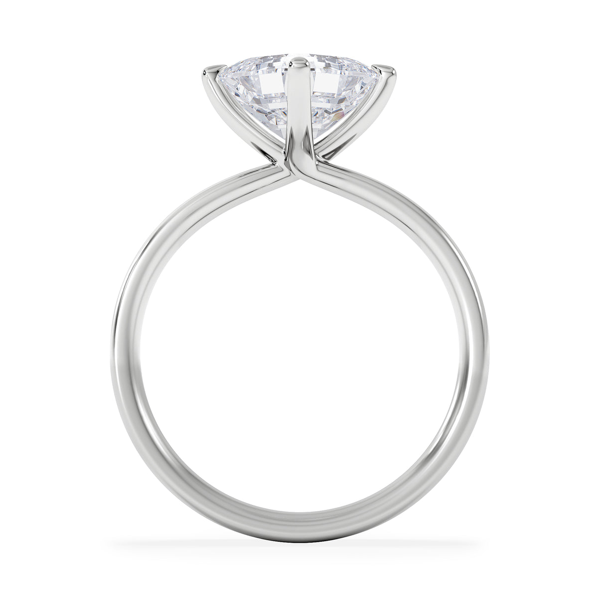 Origin Twist 2.00ct Asscher Cut Lab Diamond Solitaire Engagement Ring in Platinum