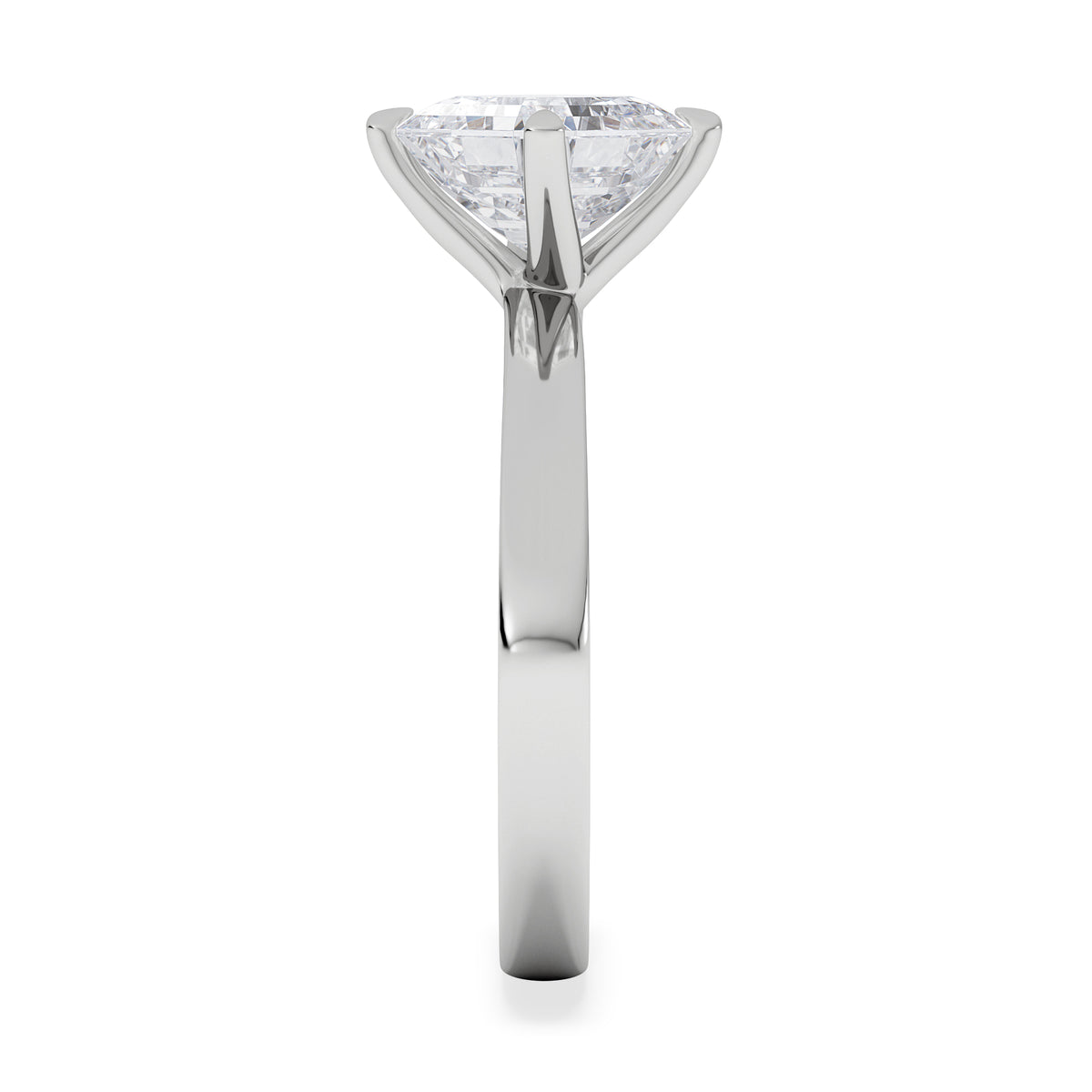 Origin Twist 2.00ct Asscher Cut Lab Diamond Solitaire Engagement Ring in 18K White Gold