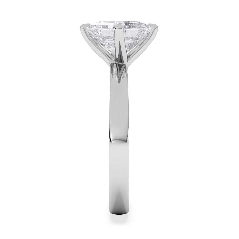 Origin Twist 2.00ct Asscher Cut Lab Diamond Solitaire Engagement Ring in Platinum