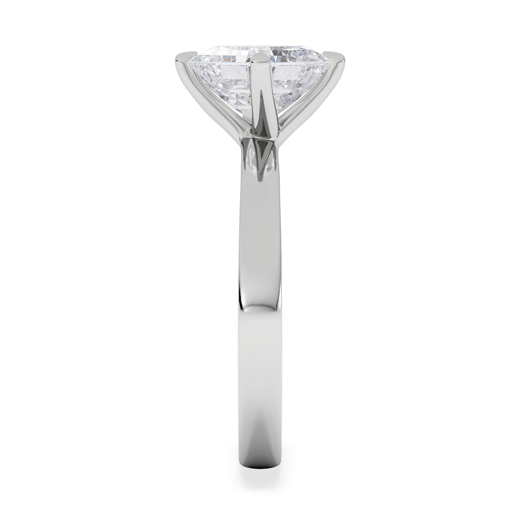 Origin Twist 2.00ct Asscher Cut Lab Diamond Solitaire Engagement Ring in Platinum