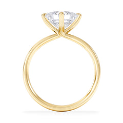 Origin Twist 2.00ct Asscher Cut Lab Diamond Solitaire Engagement Ring in 18K Yellow Gold