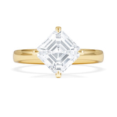 Origin Twist 2.00ct Asscher Cut Lab Diamond Solitaire Engagement Ring in 18K Yellow Gold