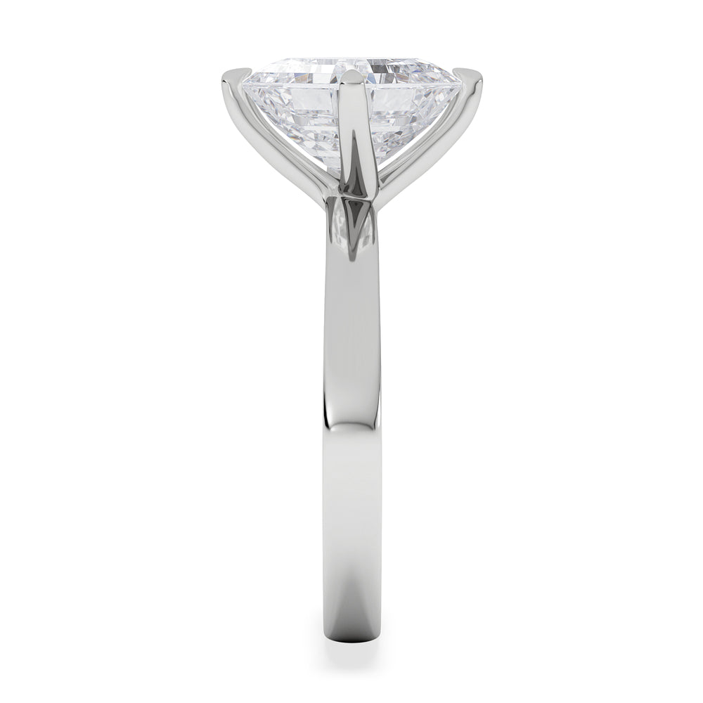 Origin Twist 3.00ct Asscher Cut Lab Diamond Solitaire Engagement Ring in Platinum