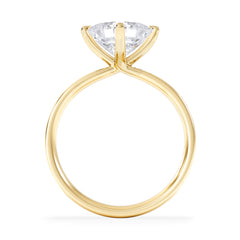 Origin Twist 2.00ct Asscher Cut Lab Diamond Solitaire Engagement Ring with Side Stones in 18K Yellow Gold