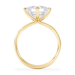 Origin Twist 3.00ct Asscher Cut Lab Diamond Solitaire Engagement Ring with Side Stones in 18K Yellow Gold