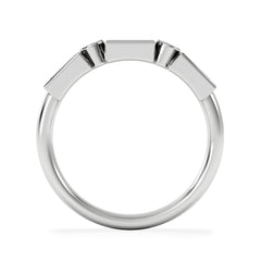Forme 0.37ct Baguette Cut Lab Ruby 5 Stone Ring in Sterling Silver